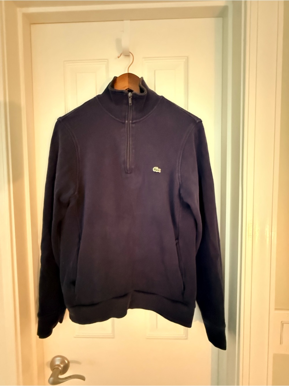 Lacoste Men's Navy Half-Zip Sweater